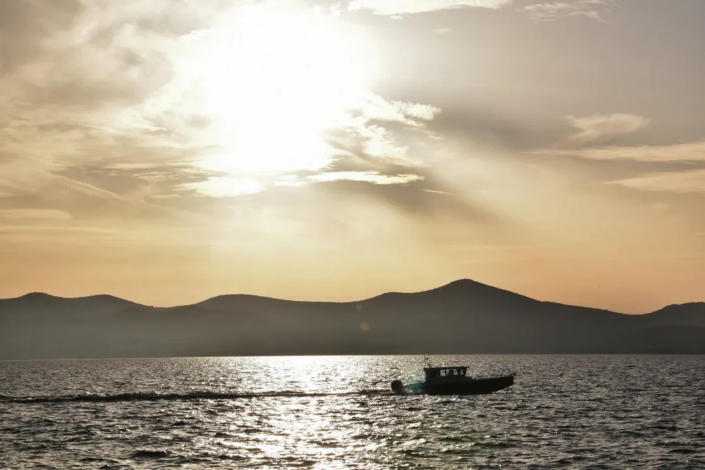 Zadar Sea Organ steps at sunset