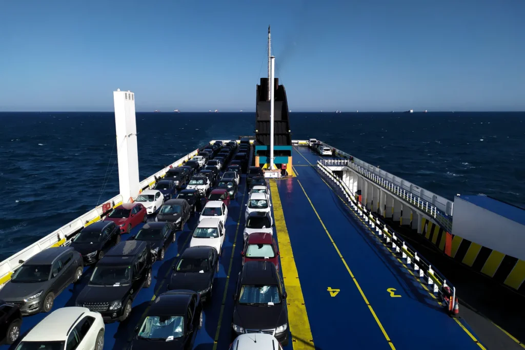 CalMac car ferry on the west coast of Scotland