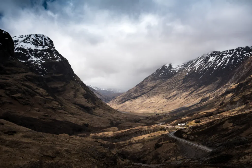 Glencoe valley in the Scottish Highlands