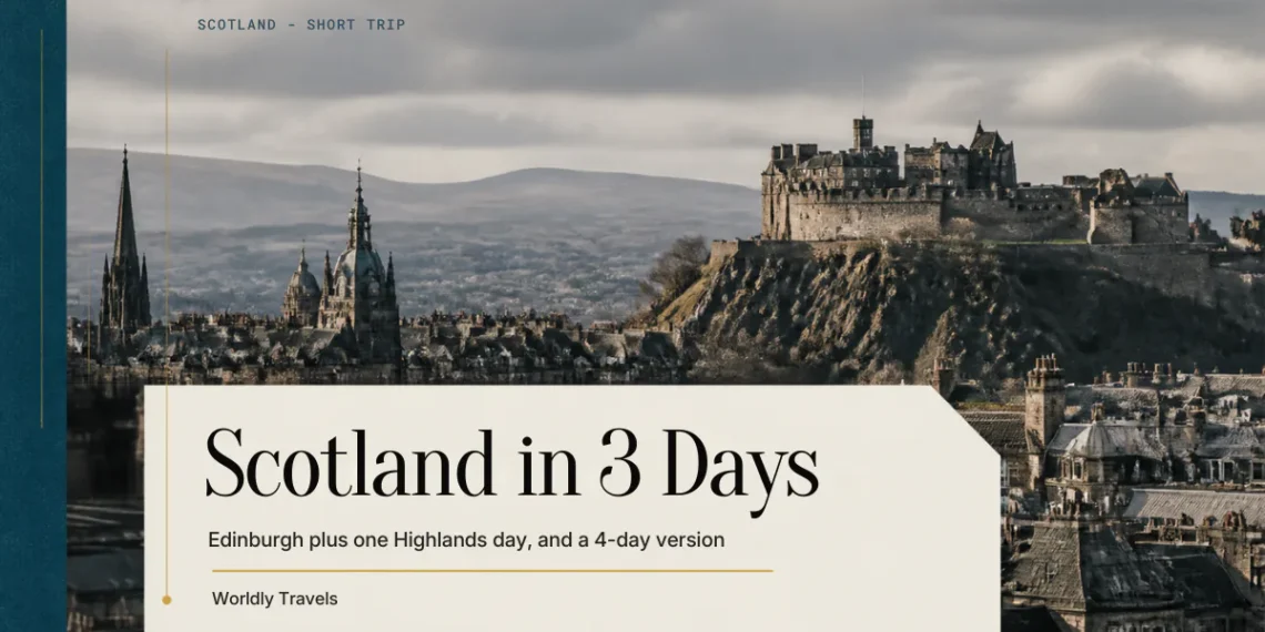 Scotland itinerary 3 days guide with Edinburgh and the Highlands