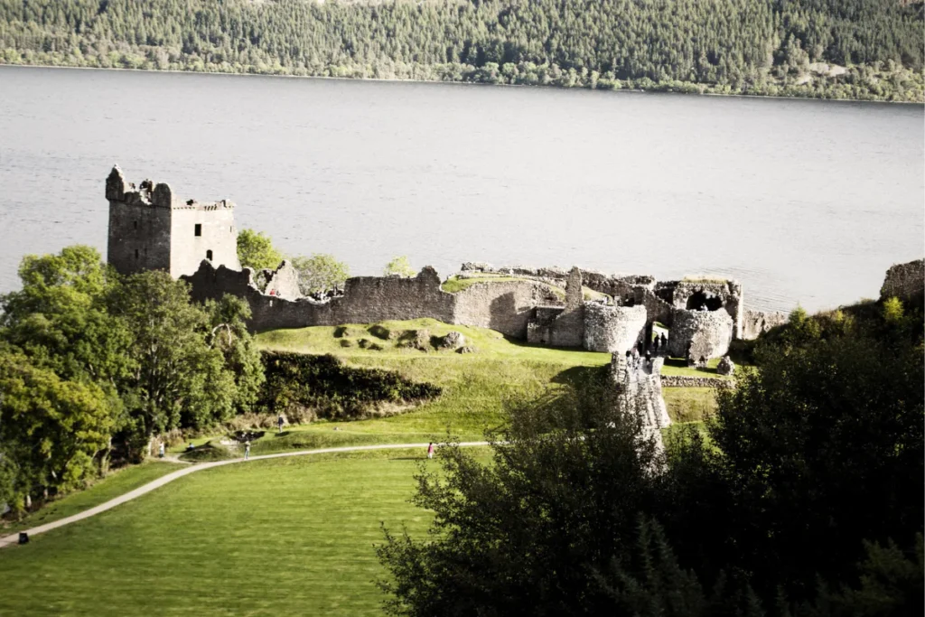 Urquhart Castle on the shore of Loch Ness