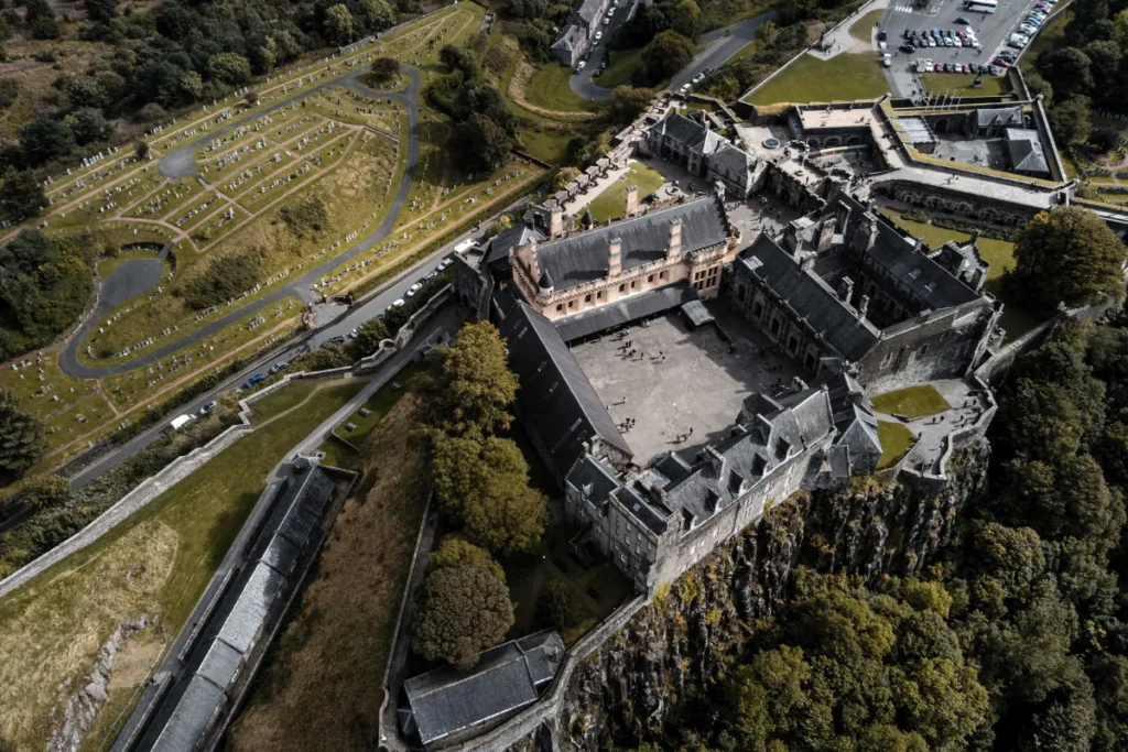 Stirling Castle on its rock above the town